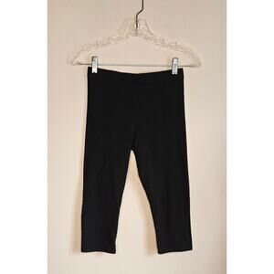 Maggie's Organic Cotton Black Capri Leggings Sz L
